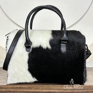 Sacs de voyage en cuir de vachette véritable à poils, grande capacité, vente en gros directe d'usine, sacs de voyage en cuir véritable pour femmes et hommes - Product Image 1
