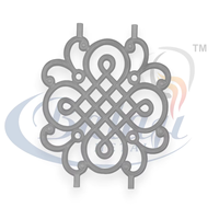 Balustres en fer forgé décoratifs OEM Balaji Metals BM-201, 17,5 pouces, grand motif en spirale, pièces d'escalier, meneaux forgés, portails, clôtures