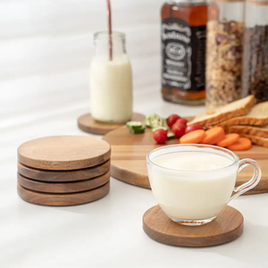 Posavasos de Madera de Acacia Ecológicos Clásicos con Logotipo Personalizado TIMELESS CRAFT TC-49, con Tamaño y Forma Personalizados - Product Image 2