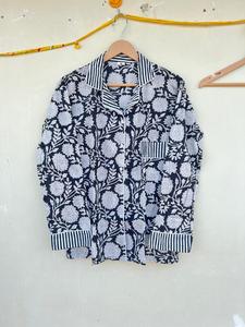 Traje de noche de algodón 100% hecho a mano indio, ropa de dormir informal elegante con estampado Floral para primavera, regalo de invierno ODM de lujo para ella para - Product Image 3