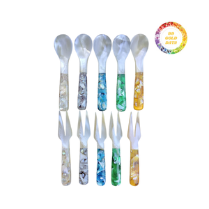 Cuillères en nacre de luxe fabriquées à la main élégance pour une cuisine raffinée - Product Image 5