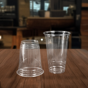 Quang Quan Tasses à paroi unique jetables transparentes PET/PP avec couvercle Tailles 16/20/24oz Tasses en plastique pour café lait thé boissons froides - Product Image 6