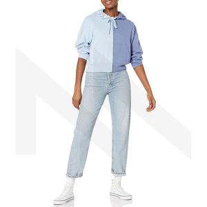 Sudadera con capucha corta de algodón de lana de alta calidad para mujer con logotipo personalizable para la temporada de invierno sudaderas con capucha con cordón - Product Image 1