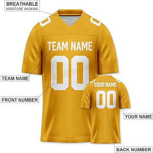 Fabricant OEM Vente en gros Maillots de football américain Conceptions personnalisées Séchage rapide Maille Broderie Polyester Uniforme d'équipe - Product Image 3