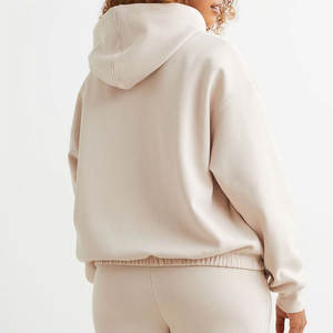 Sweat-shirt à capuche et sweat-shirt pour femmes 100% coton avec logo personnalisé polaire sweat-shirt décontracté pullover sweat-shirt à capuche pour femmes - Product Image 4