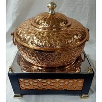 Beste Kwaliteit Koper Gemaakt Gehamerde Textuur Hotel En Restaurant Buffet Set Luxe Chafing Schotel Buffetset Voor Catering Gebruik