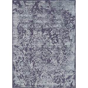 Tapis rectangulaire en coton biologique bleu Konstrukt, tissé à la main, en laine, bambou et soie, motif médaillon, pour la maison, le couloir, modèle HWB-5006 - Product Image 1