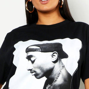 Vente en gros OEM T-shirts personnalisés en usine pour femmes Streetwear décontracté T-shirt surdimensionné broderie de logo sérigraphie mode - Product Image 3