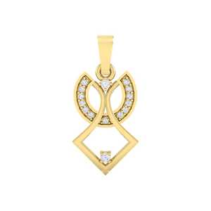 จี้ทองคำแท้ 14K/18K ประดับเพชรแท้ 15 เม็ด น้ำหนักรวม 0.07 กะรัต ดีไซน์หรูหรา - Product Image 1