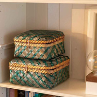 Vente en gros boîtes en bambou pour biscuits et brownies boîte de rangement de haute qualité pour emballage de biscuits