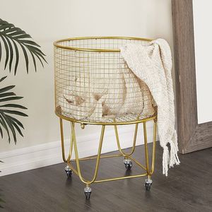 Large Capacity Iron Laundry <b>Basket</b> <b>For</b> Bedrooms And <b>Bathrooms</b> Helping Keep Laundry Neat And Properly Collected - Product Image 6