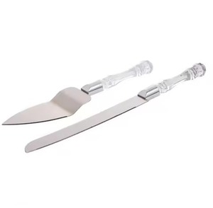 Serveur à gâteau en acier inoxydable avec poignée en résine Accessoires pour la maison Couteau à gâteau et ensemble de serveur - Product Image 2