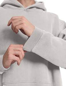 Otoño Streetwear Sudaderas con capucha Diseño forrado Logotipo frontal Impresión de pantalla de seda Digital Tie-Dye Lavado ácido Técnicas de lavado Sólido con capucha - Product Image 6