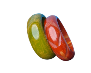 Designer Acrylic Flower Pattern Resin Bangle <b>Bracelets</b> Handmade <b>Red</b> Yellow Premium Quality Unisex Cute Jewelry Wedding Woman - Product Image 2