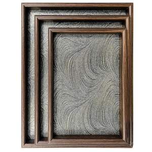 Plateau en bois, plateau rectangulaire émaillé, lot de 3 plateaux de service, décoration de service, matériau de qualité durable et fiable disponible - Product Image 1