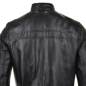 Chaqueta de invierno con cuello levantado para hombre de la mejor calidad con logotipo personalizado, modelo superior de piel de vaca auténtica, estilo callejero, nueva temporada - Product Image 5