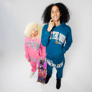 Sweat-shirt unisexe à logo personnalisé avec sweat-shirt à capuche court et ensemble de survêtements de jogging à jambe droite - Product Image 1