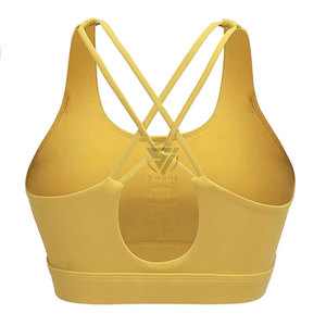 Women's High Support Crisscross <b>Strap</b> Sports <b>Bra</b>-Yoga Workout Breathable Quick Dry Eco-Friendly Seamless Soft Plus Lightweight - Product Image 2
