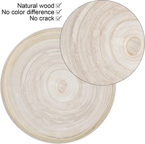 Bol en bois décoratif, bol à pâte en bois de paulownia, bols en bois ronds pour la décoration intérieure, bol en bois fait main rustique - Product Image 5