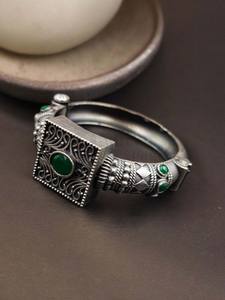 Bracelet de fête en laiton pur Look argenté Bracelet taille libre Bracelet oxydé ouvrable produit en vrac fait main réglable - Product Image 2