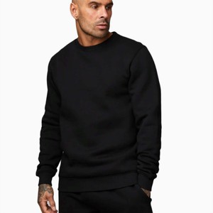 OEM Custom Winter Polyester/Cotton Plus Size Sweatsuit Set <b>Men</b> Crewneck Sweatshirt <b>Jogger</b> Sets Tracksuit Fleece Regular Fit - Product Image 1