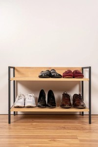High Quality Metal Shoe Bench with Wood <b>Seat</b> Stackable Organizer <b>Storage</b> for Home Furniture Entry Dining Laundry Use Living Room - Product Image 6