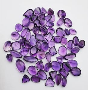 Améthyste naturelle de taille libre violette Mélange de pierres précieuses Forme Pierre lâche Calibré Fantaisie Cut Pierres précieuses à facettes - Product Image 5