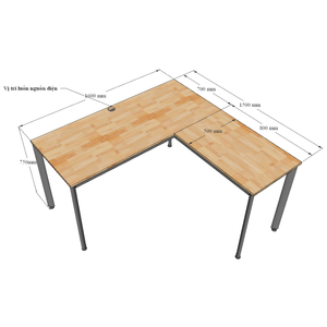 Escritorio Ejecutivo Minimalista en Forma de L con Patas Ovaladas de Hierro de Lujo (HBOV043) - Product Image 4