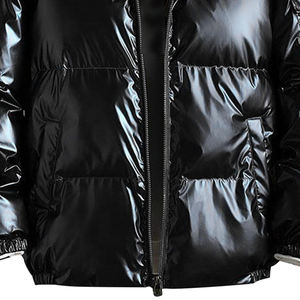 Chaqueta acolchada con cuello levantado de poliéster 100% para hombre, manga larga brillante, estilo de invierno, nueva versión de calle alta - Product Image 4