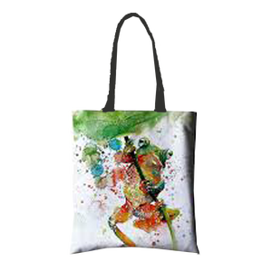 กระเป๋าผ้า100% มีหูหิ้วในตัวน่ารักเนื้อผ้าคอตตอนมีดีไซน์พิมพ์ลายสัตว์พิมพ์สกรีนด้านข้างผลิตในแถบตะวันตก - Product Image 1