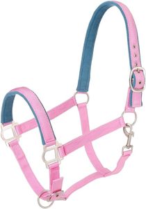 Nuevo diseño Heavy Duty Nylon Horse Halter acolchado ajustable barbilla garganta Snap Hook estilo cuero equino equipo Accesorios - Product Image 3