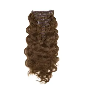 Super Hot Model Hair Unverarbeitetes menschliches Haar Natürlicher Wellen clip im Haar Beste Qualität Kunden spezifische Farbe für schwarze Frauen