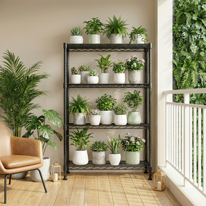 MZG US Warehouse Simple Design Steel Heavy Duty 4 Tier Utility Shelving <b>Unit</b> Adjustable 1000 lbs <b>Storage</b> Shelving <b>Unit</b> - Product Image 6
