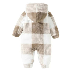 Combinaison à capuche imprimée pour bébé garçon avec motif Carreaux Technics - Product Image 3