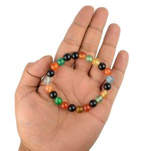 Bracelet en Onyx Naturel Perles Rondes 8mm - Pierre Gemme Chargée de Reiki pour l'Équilibre, la Confiance et l'Énergie Positive - Product Image 2