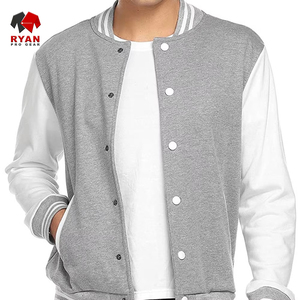 แจ็คเก็ตเบลสันวินเทจของผู้ชายเสื้อหนังมีฮู้ดแบบนูนด้านหน้าปกตั้งโลโก้แบบกำหนดเองสำหรับฤดูหนาว - Product Image 6