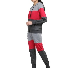 Vente en gros de survêtements design de haute qualité tendance avec logo personnalisé survêtement en polyester et coton vêtements de jogging pour femmes cordon de serrage élastique - Product Image 1