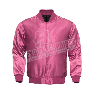 Chaqueta de béisbol de satén personalizada de alta calidad para hombres Bomber de invierno con lana y lona Suministro de fábrica Sublimación Jumper - Product Image 1