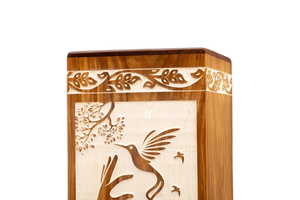 โกศสำหรับเผาเถ้ากระดูกรูปนกฮัมมิงเบิร์ดทำด้วยมือกล่องที่ระลึกที่ระลึกสำหรับตกแต่ง - Product Image 5