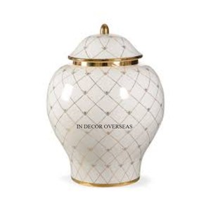 Customized Size And Logo Available White Color Powder Coated Unique Fancy Designer <b>Set</b> Of 3 Ginger Jar In Competitive Price - Product Image 4