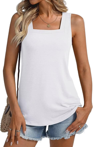 Camisetas Sexys de Club para Mujer 2026, Camiseta sin Mangas con Cuello Cuadrado de Alta Calidad, Tops Casuales de Verano, Camisas Holgadas - Product Image 3