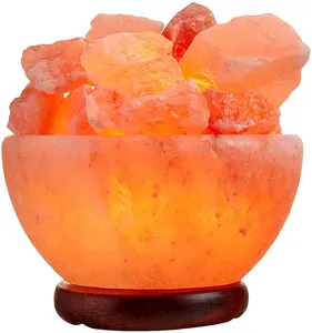 Lâmpada clássica de cristal Himalaia base de sal rocha quente decoração de cabeceira lâmpadas de sal Paquistão com embalagem personalizada em preço baixo