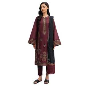 Conjunto de Salwar Kameez de Cintura Natural, Color Sólido, Secado Rápido, Transpirable, Lavable, Estilo Indio Pakistaní, Vestido Informal para Mujer - Product Image 1