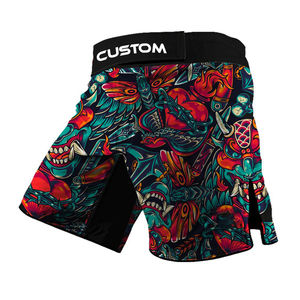 100% Polyester plaine Fitness MMA Shorts personnalisé imprimé Fit taille régulière Shorts pour l'été formation MMA Shorts pour hommes et femmes - Product Image 6