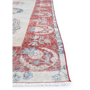 Tapis en laine noué à la main beige-brun vintage pour la maison - Idéal pour salon, couloir, entrée, chambre d'adolescent - Motif médaillon rectangulaire en puzzle - Product Image 4