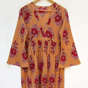 Bettergirl usine en gros 2025 robes de mode à la mode femmes de haute qualité à manches longues été élégant imprimé bouton naturel - Product Image 1