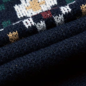 Pull en tricot uni élégant pour homme, style vintage, décontracté, manches longues, col rond unisexe, logo sur le devant, pull en tricot - Product Image 6