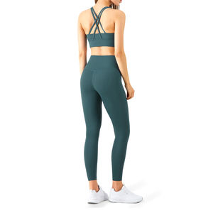Ensemble de yoga 2 pièces pour femme, vêtements de sport actifs, respirant, motif uni, tenue de sport de qualité supérieure 2026 - Product Image 3
