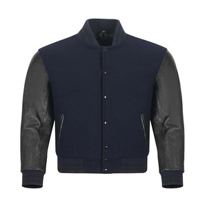 Hombres Letterman Varsity Chaquetas Cálido Invierno Béisbol Bomber Mangas de cuero Chenille Bordado Logo Tela Varsity - Product Image 5