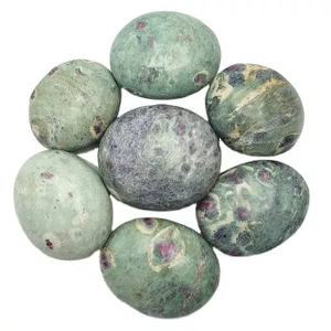 Rubí natural zoisita piedras de Palma al por mayor curación natural cristal ágata piedra preciosa rubí zoisita piedra de palma para la venta - Product Image 3